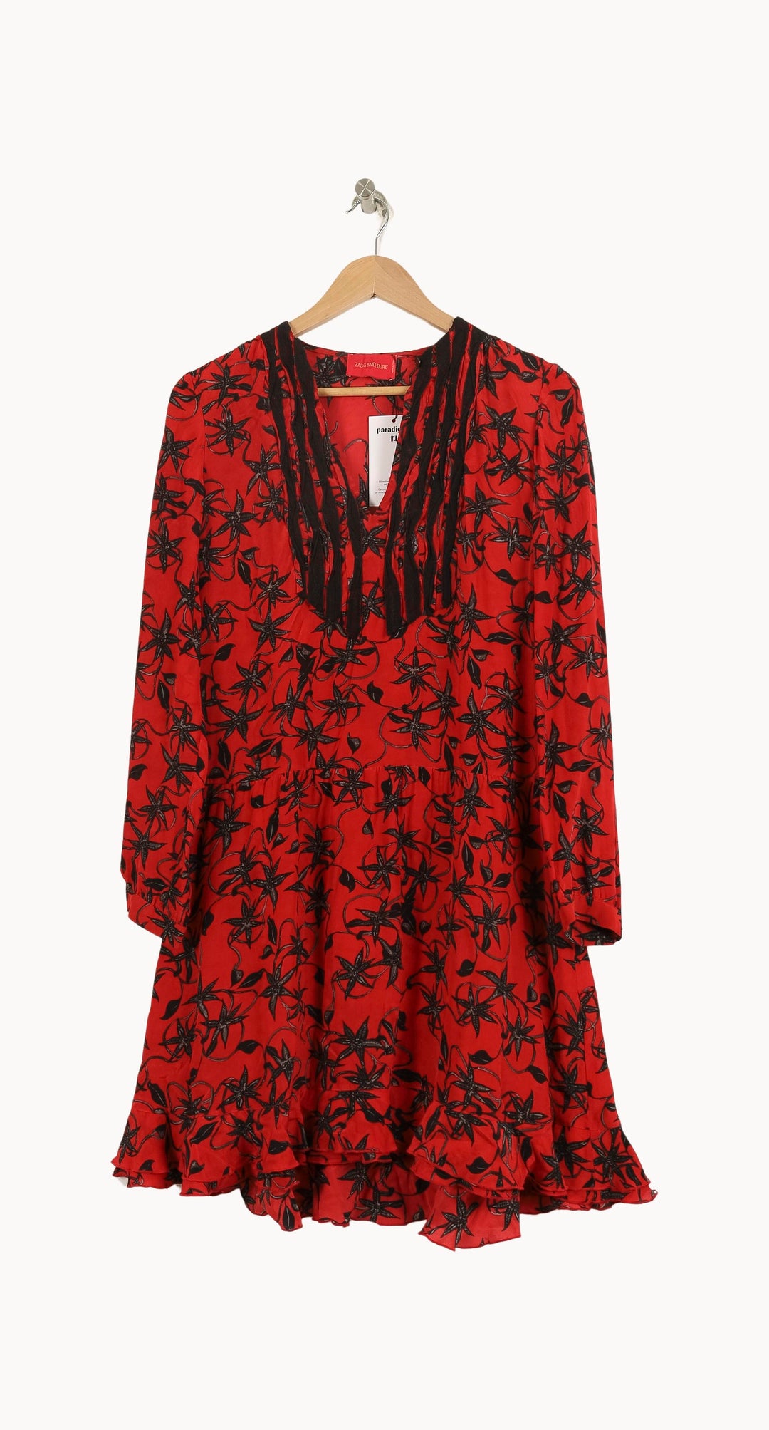 Robe Courte Rouge et Noir - Taille S/36 de la marque Zadig&Voltaire | PLY1215 - Vendu par Paradigme - Image 2