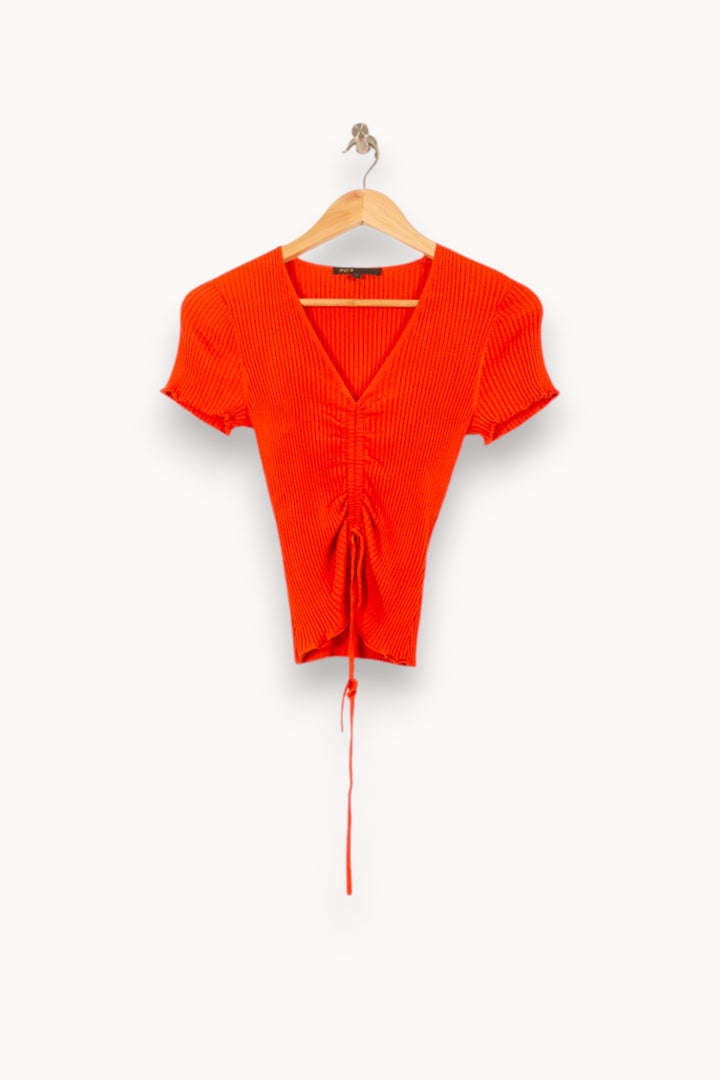 Top Rouge - Taille S/36 de la marque Maje | PLY1217 - Vendu par Paradigme - Image 2