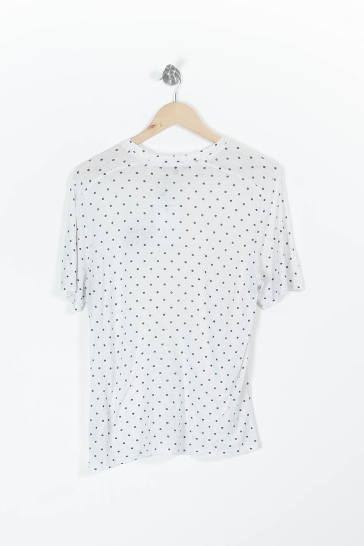 T-shirt blanc à motif - Taille S/36 de la marque Maje | PLY1218 - Vendu par Paradigme - Image 4