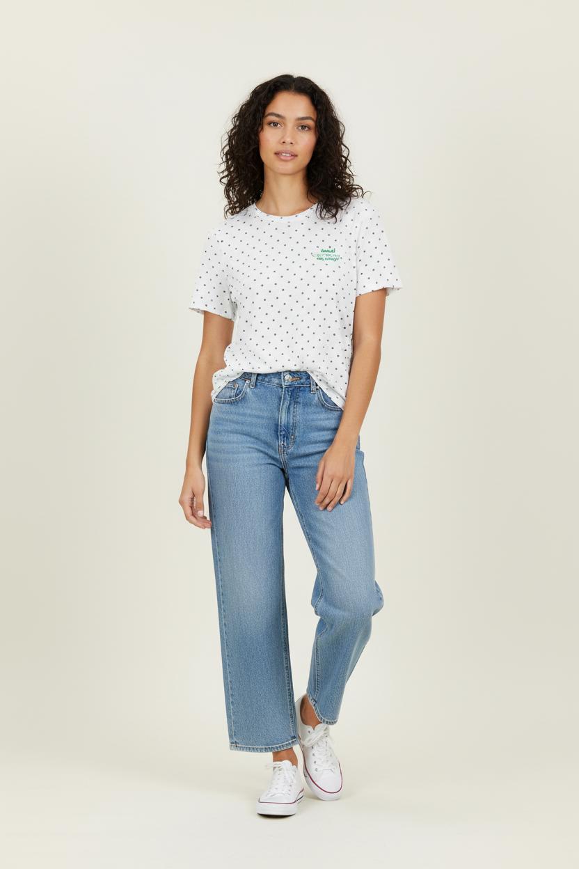 T-shirt blanc à motif - Taille S/36 de la marque Maje | PLY1218 - Vendu par Paradigme - Image 1