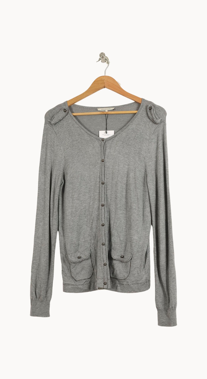 Cardigan Gris - Taille M/38 de la marque Gerard Darel | PLY1234 - Vendu par Paradigme - Image 2