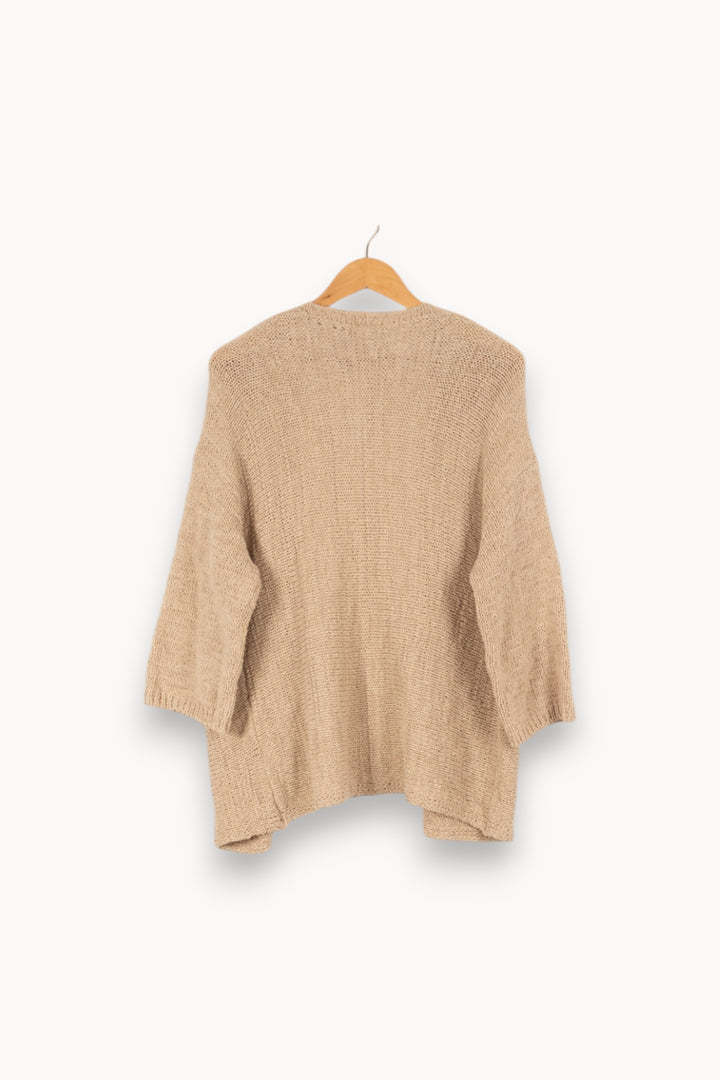 Cardigan beige - Taille L/40 de la marque Gerard Darel | PLY1245 - Vendu par Paradigme - Image 3