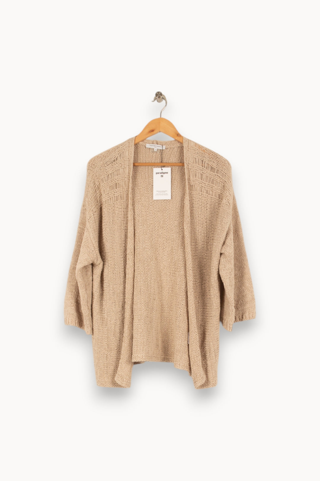 Cardigan beige - Taille L/40 de la marque Gerard Darel | PLY1245 - Vendu par Paradigme - Image 1