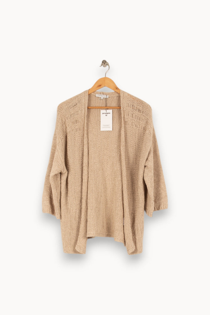 Cardigan beige - Taille L/40 de la marque Gerard Darel | PLY1245 - Vendu par Paradigme - Image 1