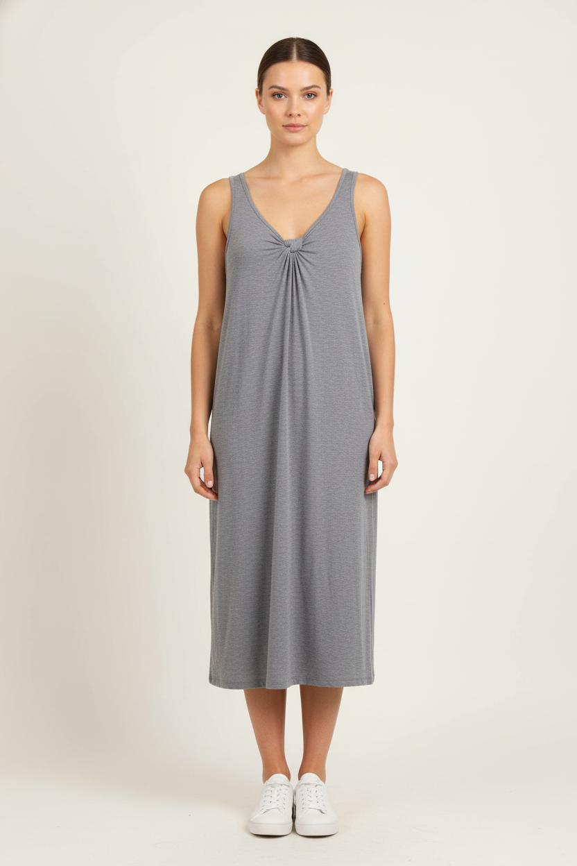Robe Midi Grise - Taille L/40 de la marque Vanessa Bruno | PLY1248 - Vendu par Paradigme - Image 1