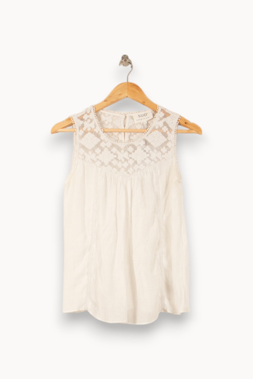 Top Sans Manches Blanc - Taille S/36 de la marque Sud express | PLY1262 - Vendu par Paradigme - Image 2