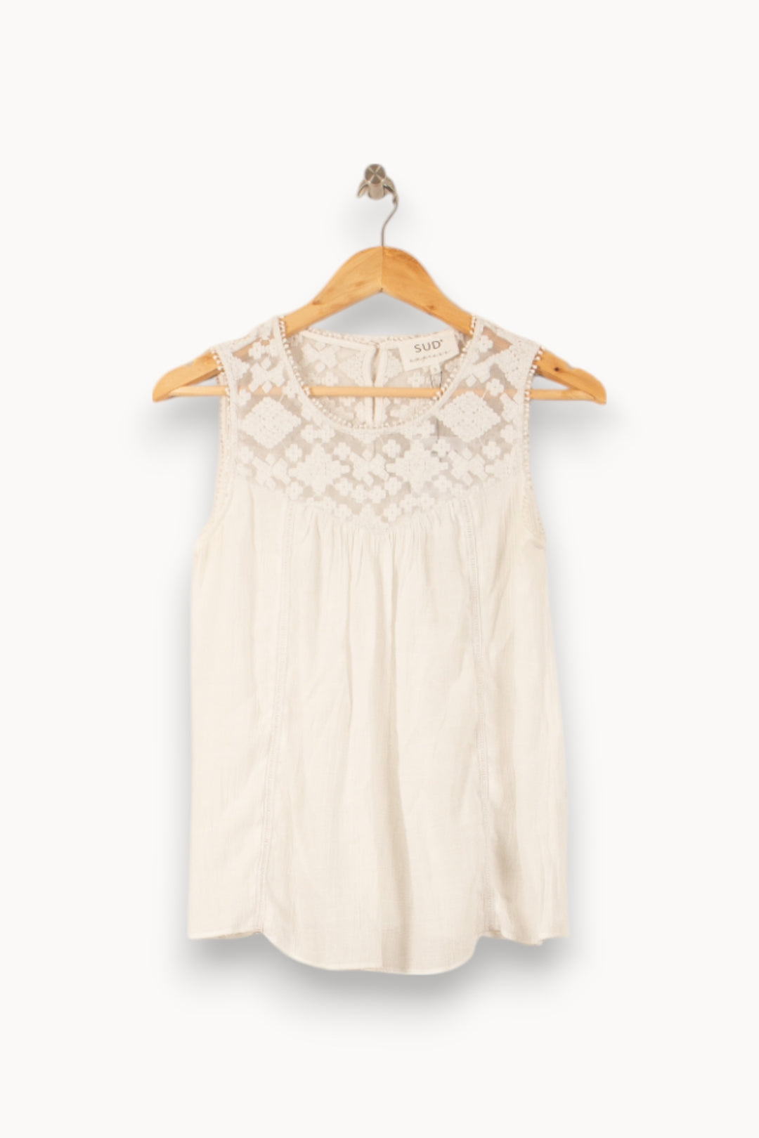 Top Sans Manches Blanc - Taille S/36 de la marque Sud express | PLY1262 - Vendu par Paradigme - Image 2