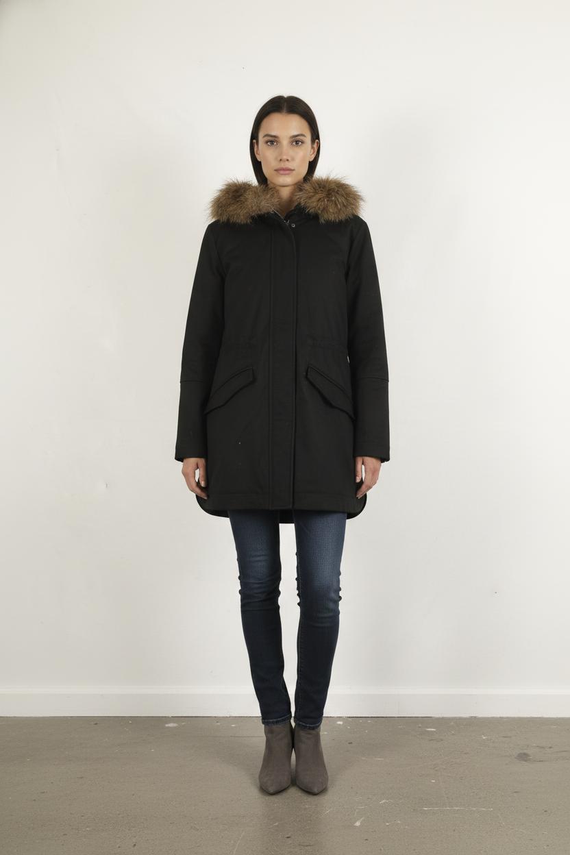 Parka Noir et Marron - Taille M/38