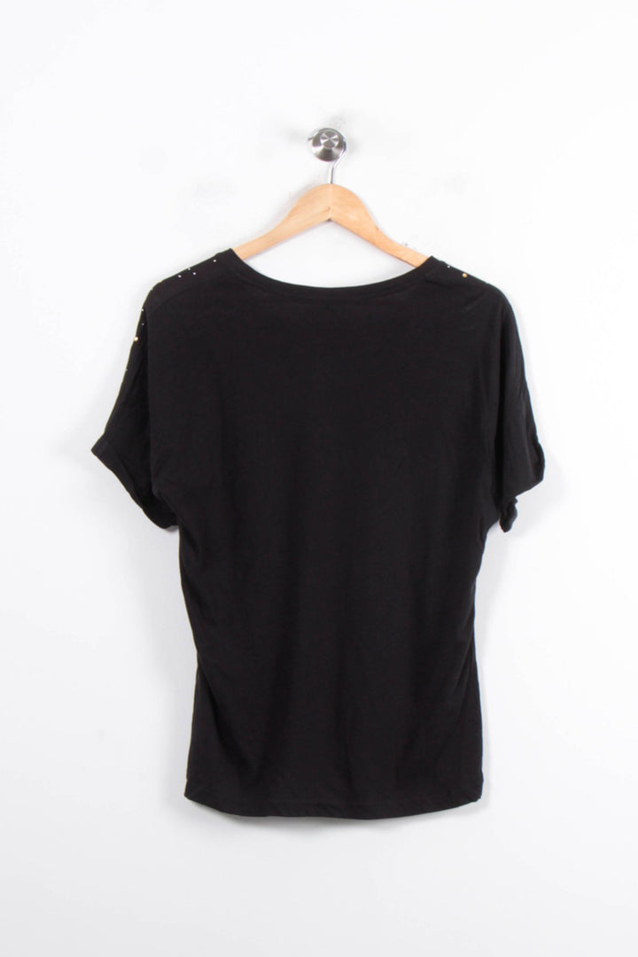 Tee-shirt Noir et Doré - Taille L/40 de la marque Gerard Darel | PLY1266 - Vendu par Paradigme - Image 4