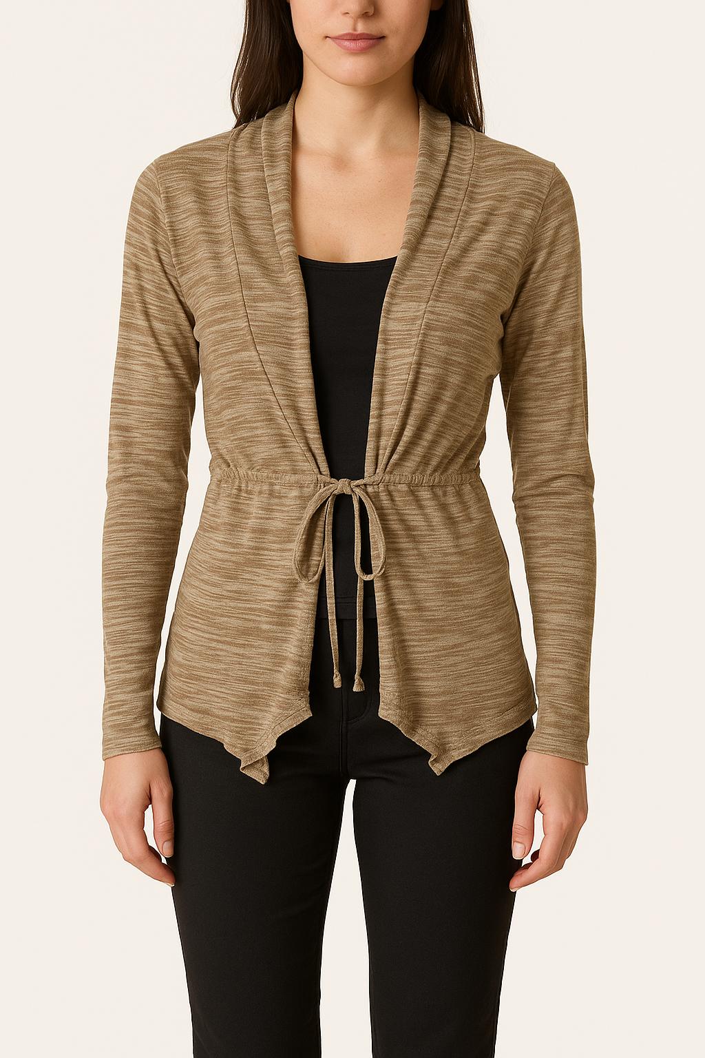 Cardigan Marron - Taille S/36 de la marque La Fée Maraboutée | PLY1269 - Vendu par Paradigme - Image 1