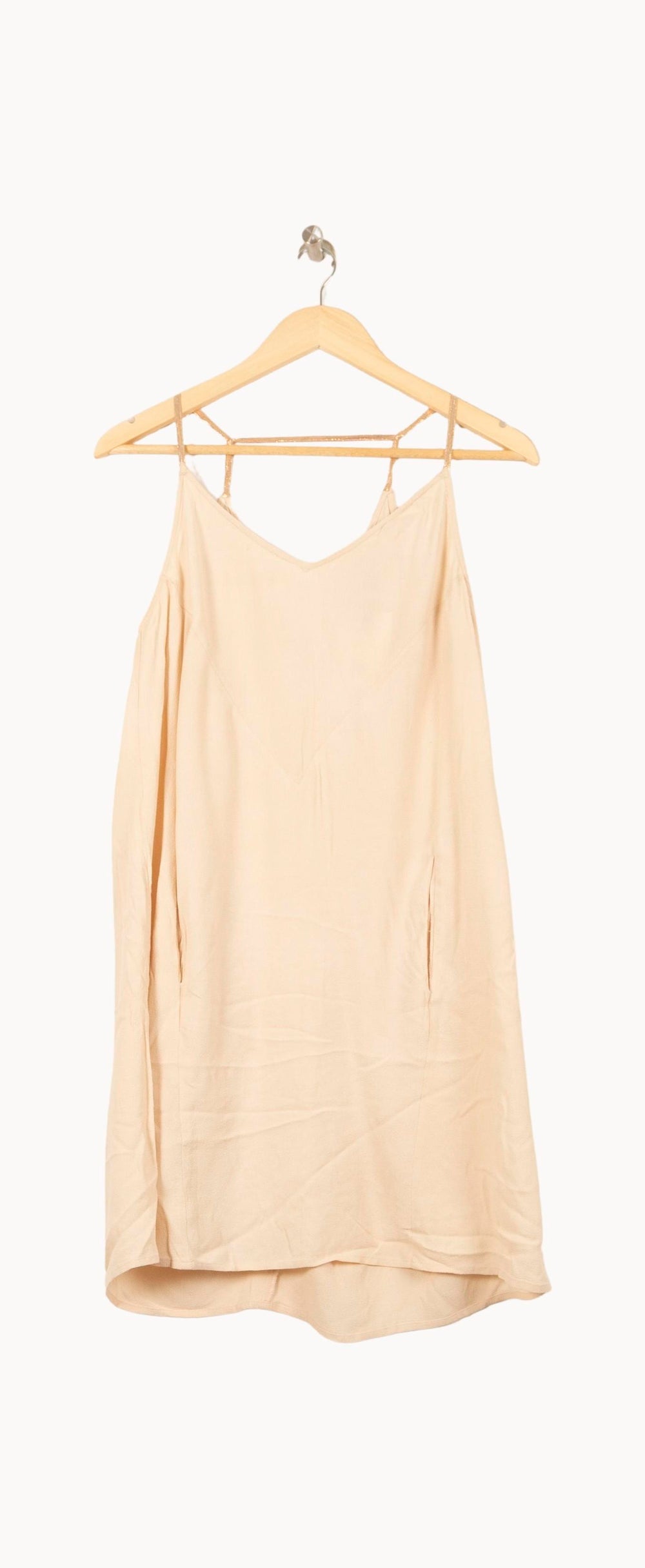 Robe Nuisette Beige - Taille L/40 de la marque Maje | PLY1272 - Vendu par Paradigme - Image 2