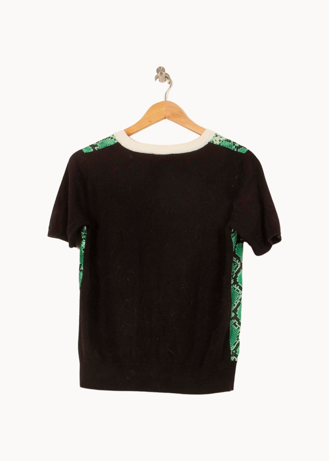 Pull Noir et Vert - Taille M/38 de la marque Sandro | PLY1276 - Vendu par Paradigme - Image 4