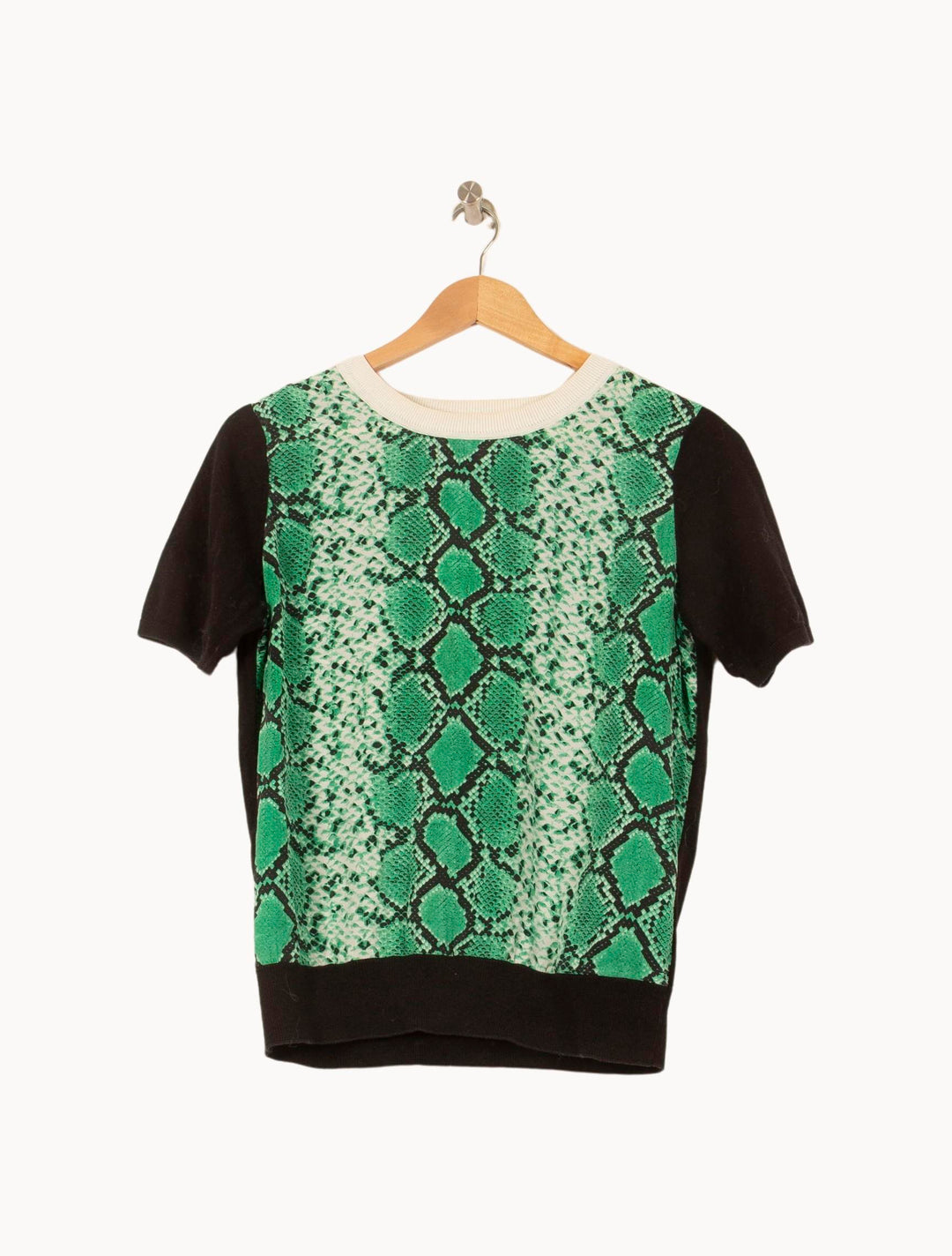 Pull Noir et Vert - Taille M/38 de la marque Sandro | PLY1276 - Vendu par Paradigme - Image 2