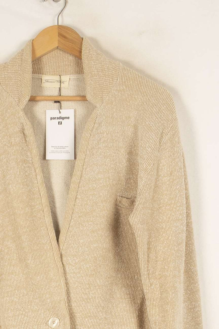 Cardigan beige - Taille L/40 de la marque American Vintage | PLY1277 - Vendu par Paradigme - Image 2