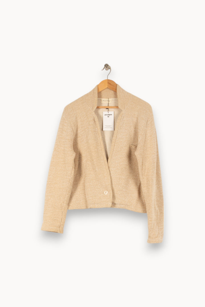 Cardigan beige - Taille L/40 de la marque American Vintage | PLY1277 - Vendu par Paradigme - Image 1