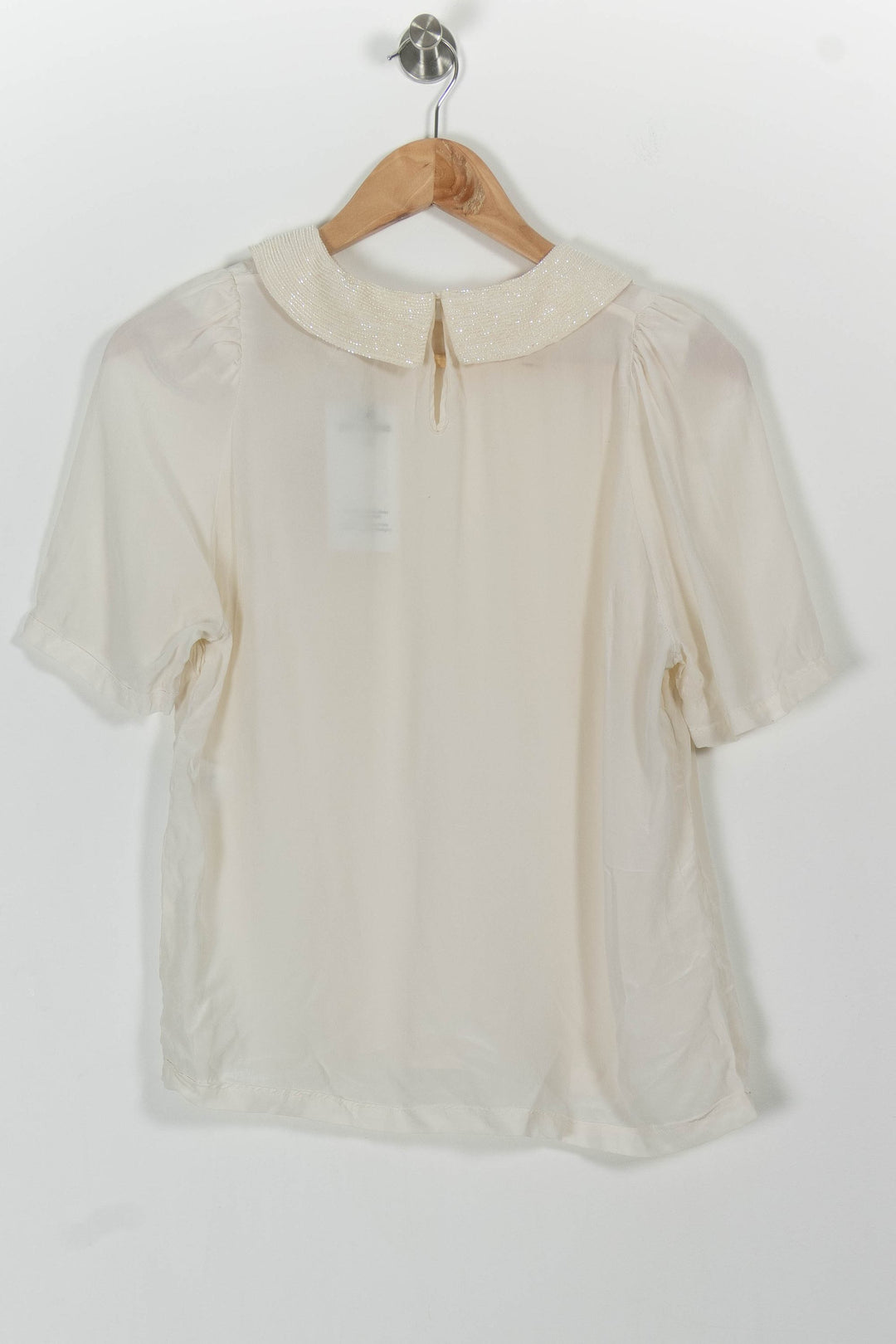 Blouse Beige - Taille L/40 de la marque Sandro | PLY1280 - Vendu par Paradigme - Image 4