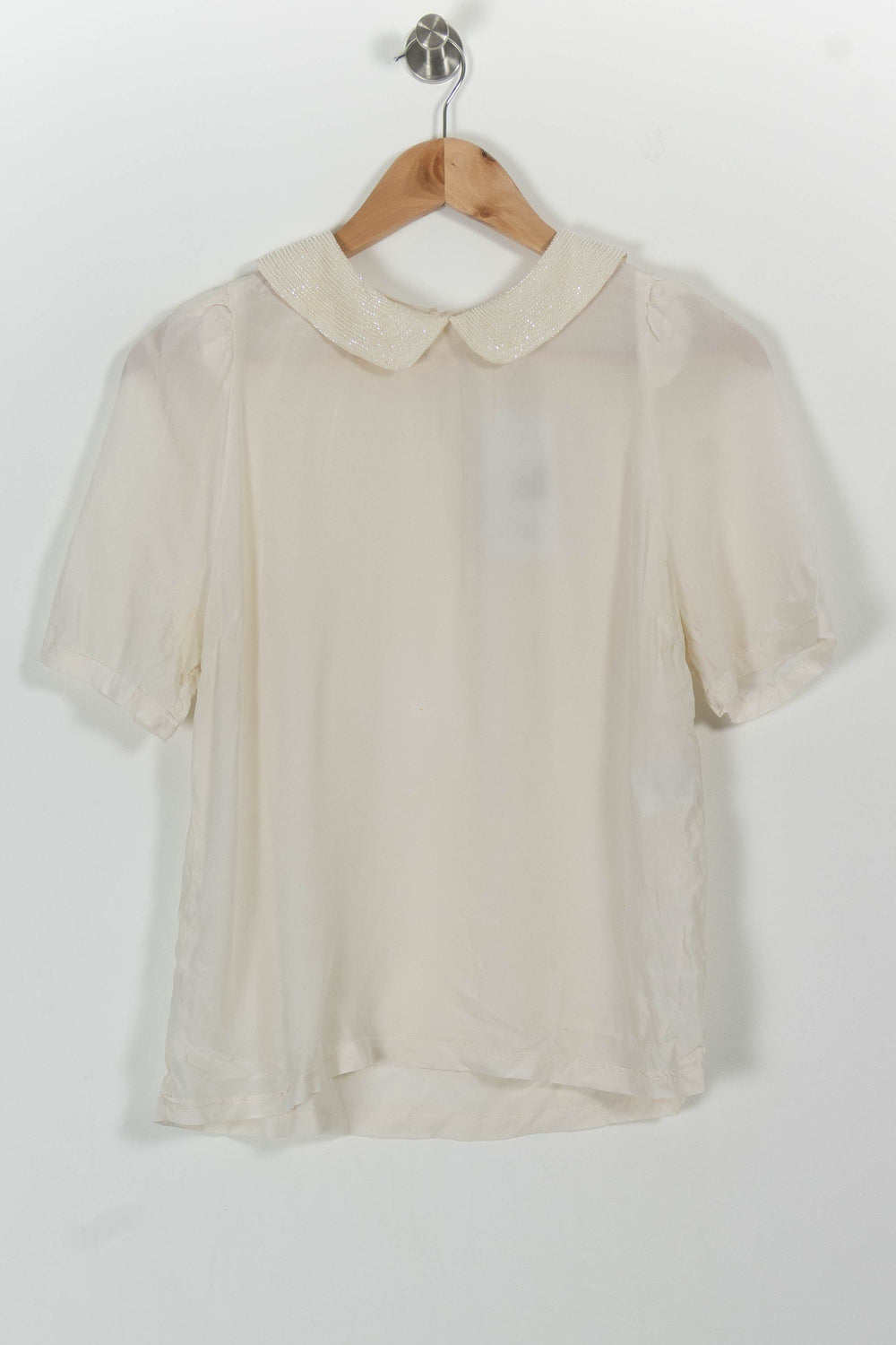Blouse Beige - Taille L/40 de la marque Sandro | PLY1280 - Vendu par Paradigme - Image 2
