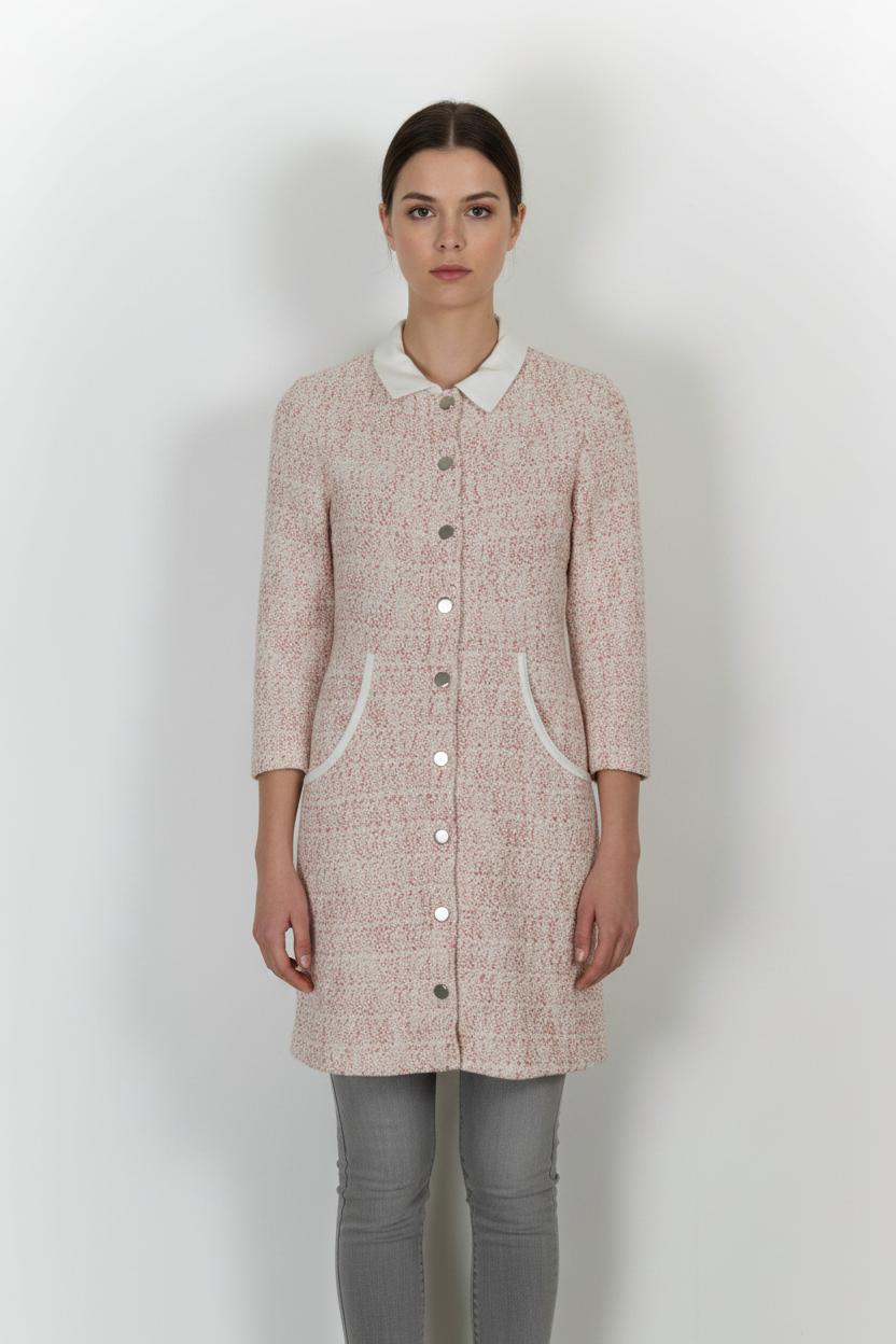 Cardigan rose et blanc - Taille S/36 de la marque Maje | PLY1299 - Vendu par Paradigme - Image 1