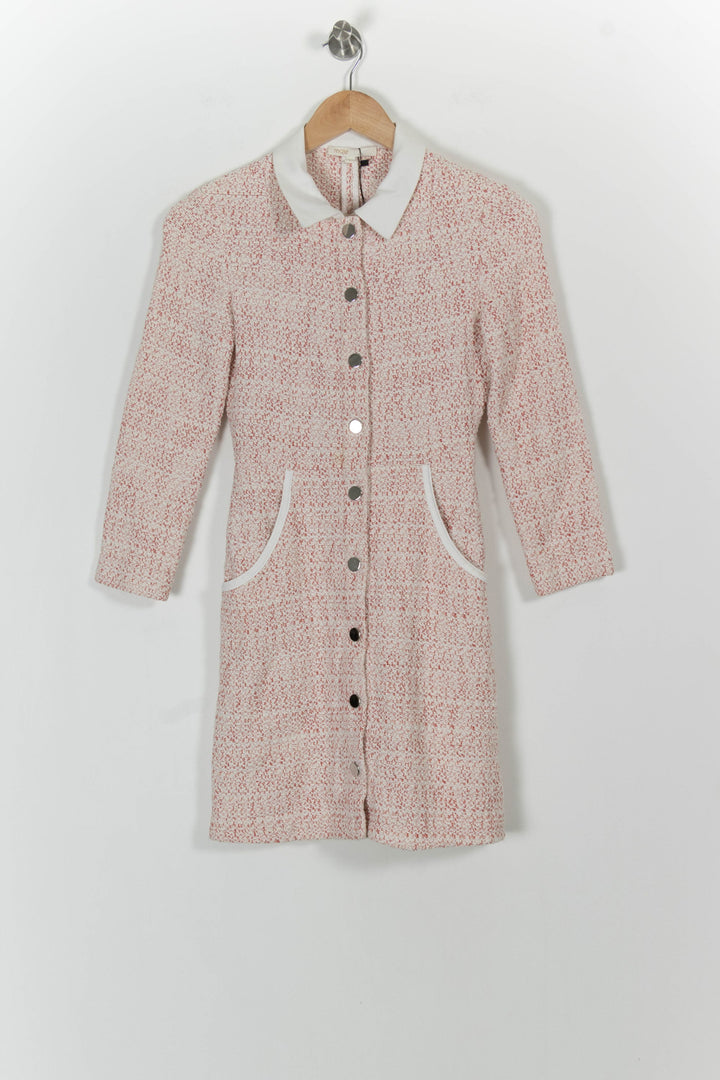 Cardigan rose et blanc - Taille S/36 de la marque Maje | PLY1299 - Vendu par Paradigme - Image 2