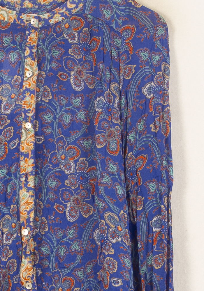 Blouse Bleue et Orange - Taille S/36 de la marque Pablo | PLY1340 - Vendu par Paradigme - Image 3