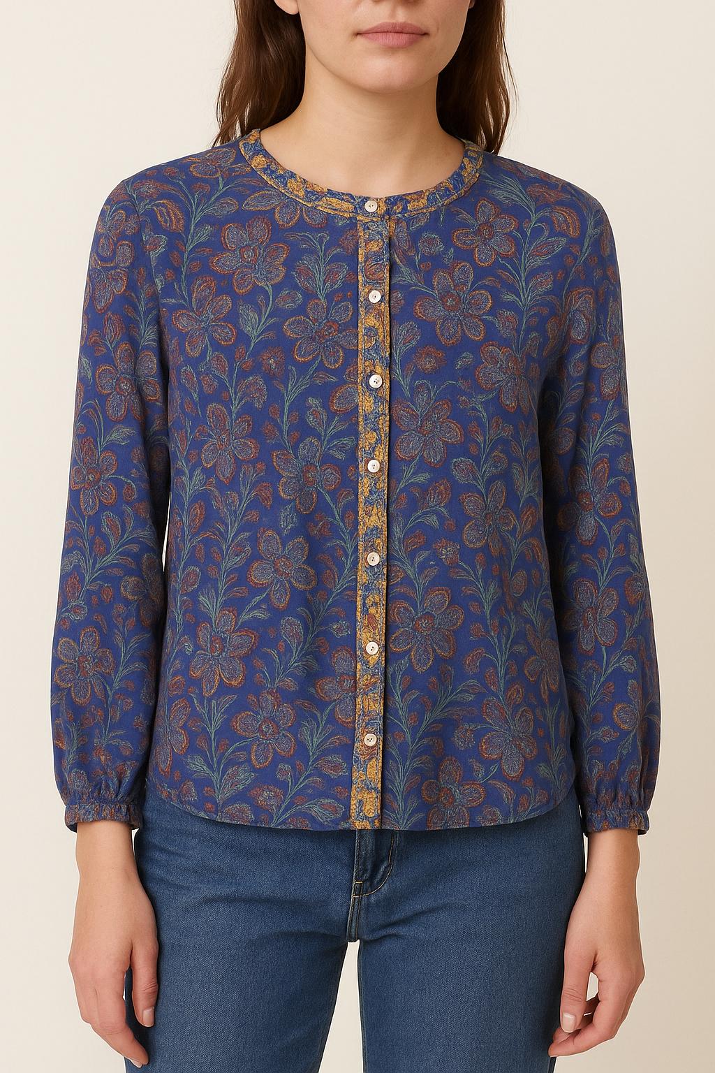 Blouse Bleue et Orange - Taille S/36 de la marque Pablo | PLY1340 - Vendu par Paradigme - Image 1