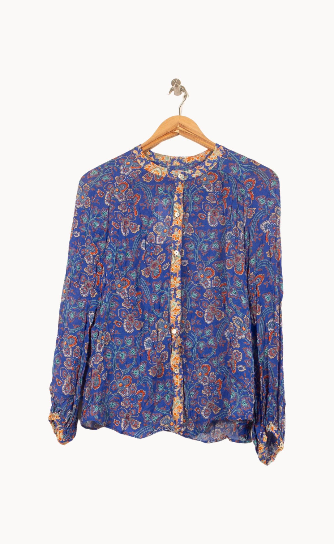Blouse Bleue et Orange - Taille S/36 de la marque Pablo | PLY1340 - Vendu par Paradigme - Image 2
