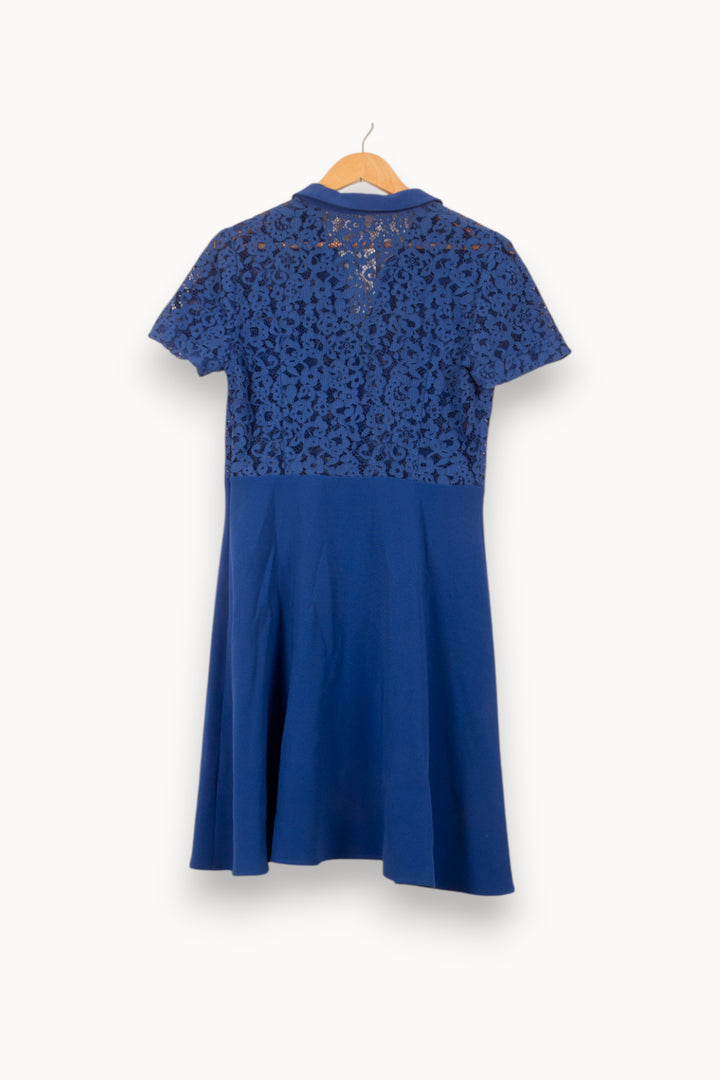 Robe Courte Bleue - Taille L/40 de la marque Claudie Pierlot | PLY1345 - Vendu par Paradigme - Image 4