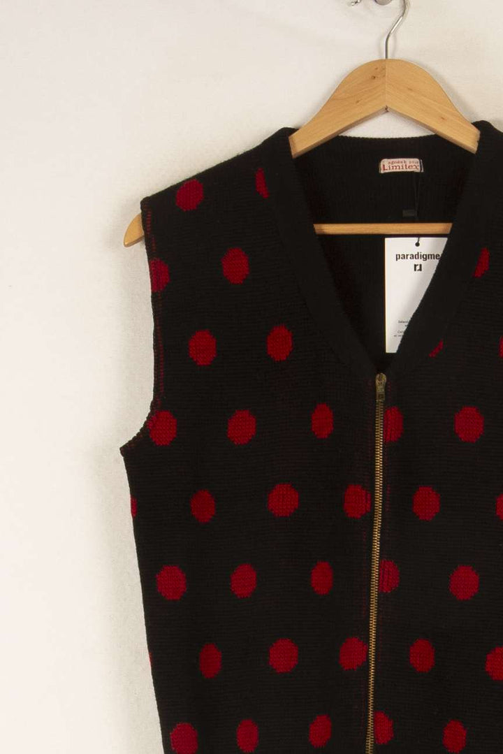 Gilet noir motif - Taille M/38 de la marque Agnès b. | PLY1365 - Vendu par Paradigme - Image 2