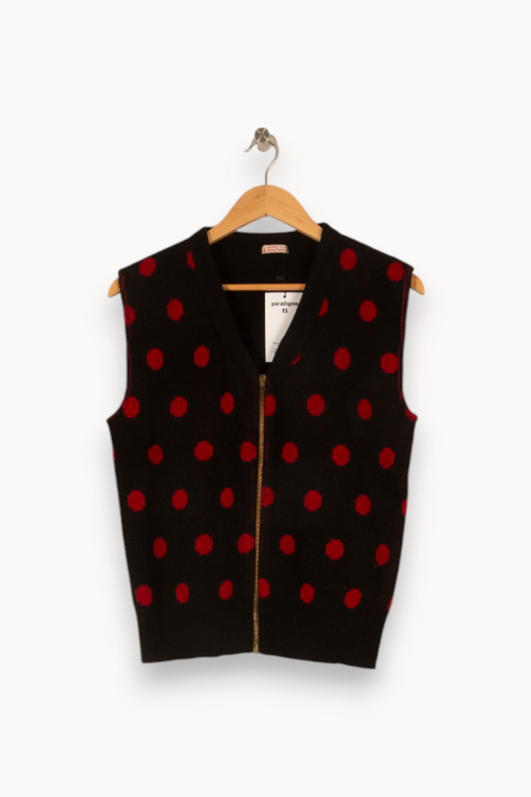 Gilet noir motif - Taille M/38 de la marque Agnès b. | PLY1365 - Vendu par Paradigme - Image 1