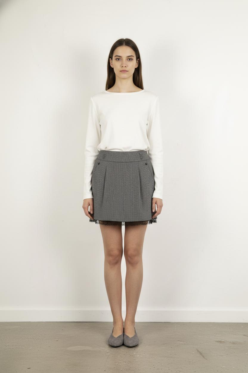 Jupe Courte Grise - Taille S/36