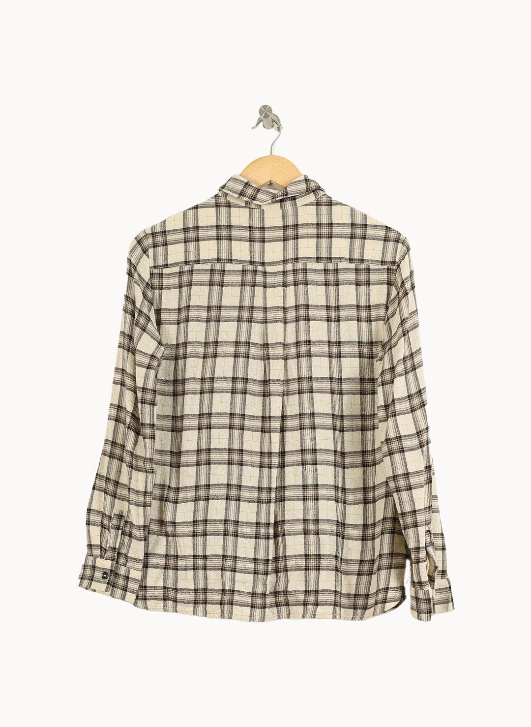 Chemise À Carreaux Beige et Marron - Taille M/38 de la marque Gerard Darel | PLY1383 - Vendu par Paradigme - Image 4