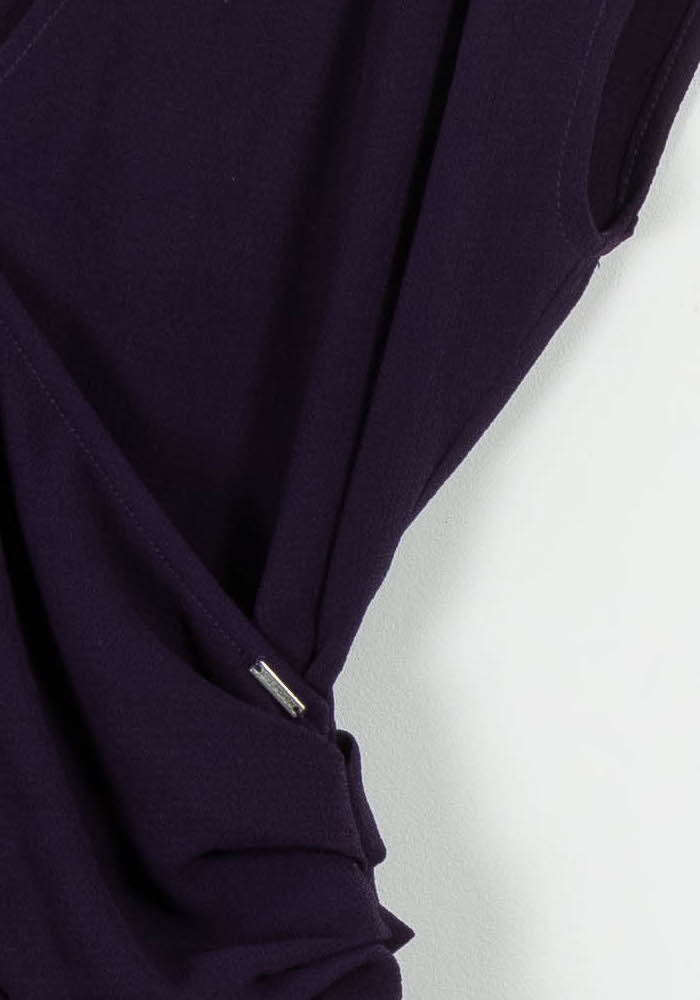 Robe Portefeuille Violette - Taille XS/34 de la marque IKKS | PLY1390 - Vendu par Paradigme - Image 3