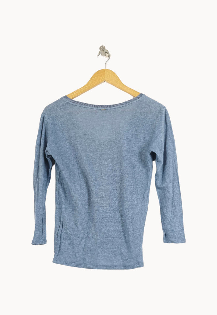 Blouse Bleue - Taille M/38 de la marque IKKS | PLY1394 - Vendu par Paradigme - Image 4