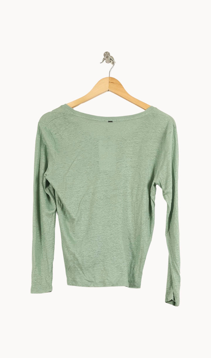 Blouse Verte - Taille S/36 de la marque IKKS | PLY1395 - Vendu par Paradigme - Image 4