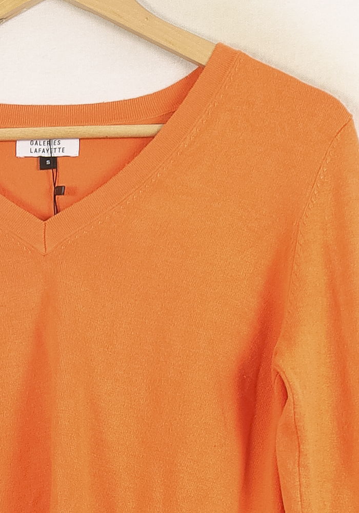 Pull Orange - Taille S/36 de la marque Galeries Lafayette | PLY1396 - Vendu par Paradigme - Image 3
