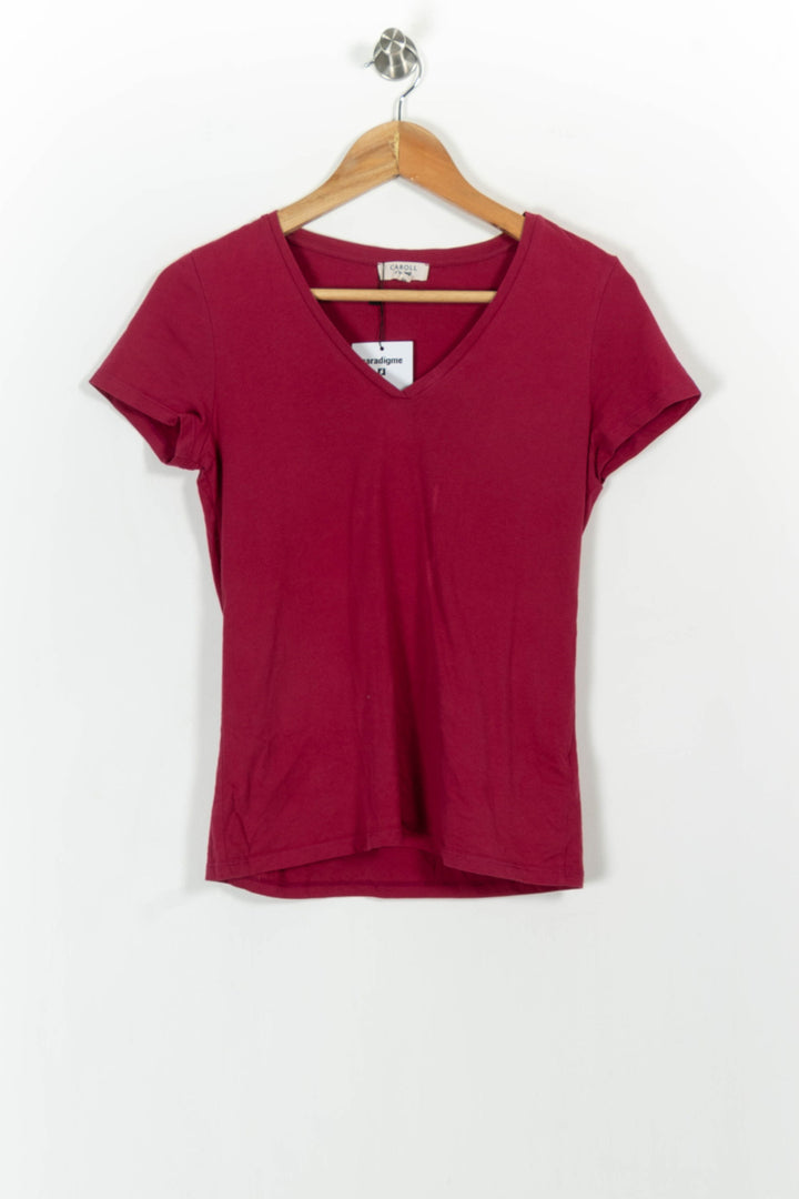 Tee-shirt Rose - Taille XS/34 de la marque Caroll | PLY1401 - Vendu par Paradigme - Image 2