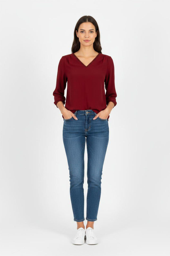 Blouse Bordeaux - Taille M/38