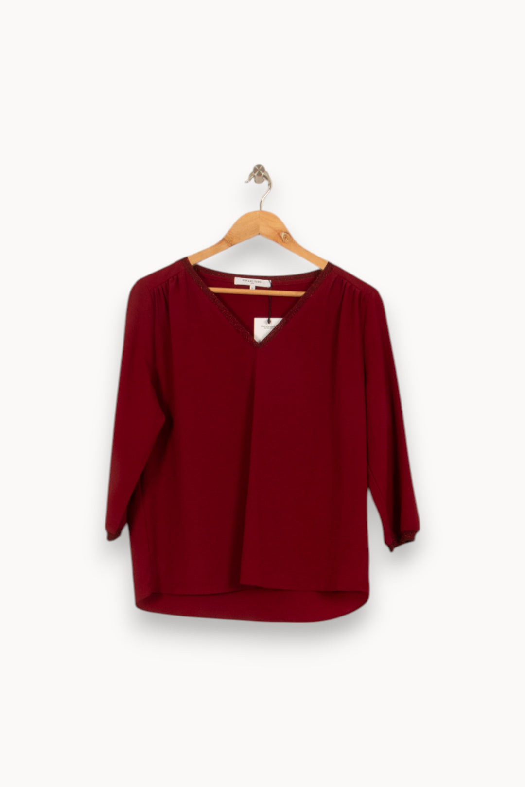 Blouse Bordeaux - Taille M/38 de la marque Gerard Darel | PLYFG1 - Vendu par Paradigme - Image 2