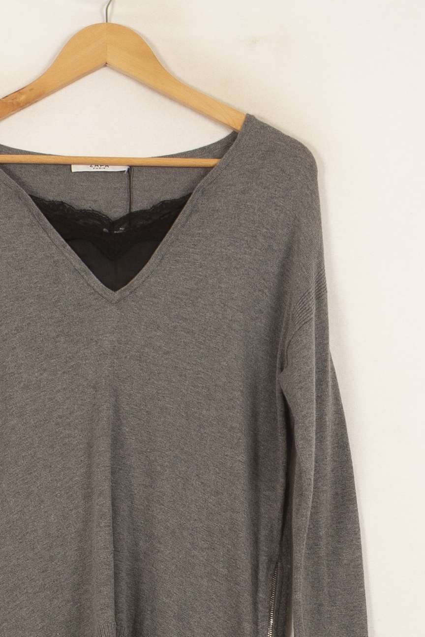Pull Gris - Taille M/38 de la marque ZAPA | PLYFG4 - Vendu par Paradigme - Image 3