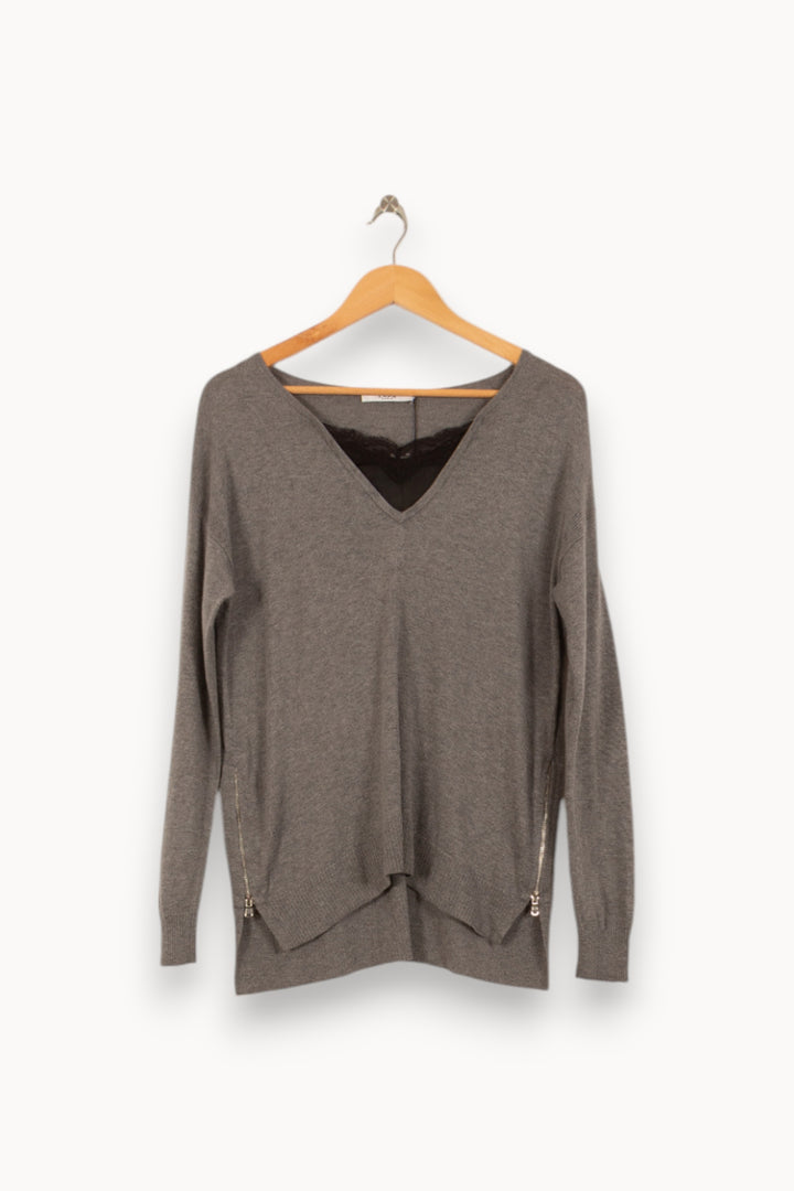 Pull Gris - Taille M/38 de la marque ZAPA | PLYFG4 - Vendu par Paradigme - Image 2