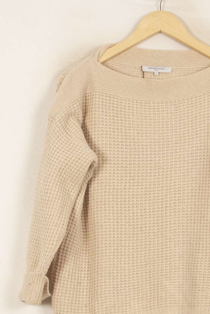 Pull Beige - Taille M/38 de la marque Gerard Darel | PLYFG9 - Vendu par Paradigme - Image 3