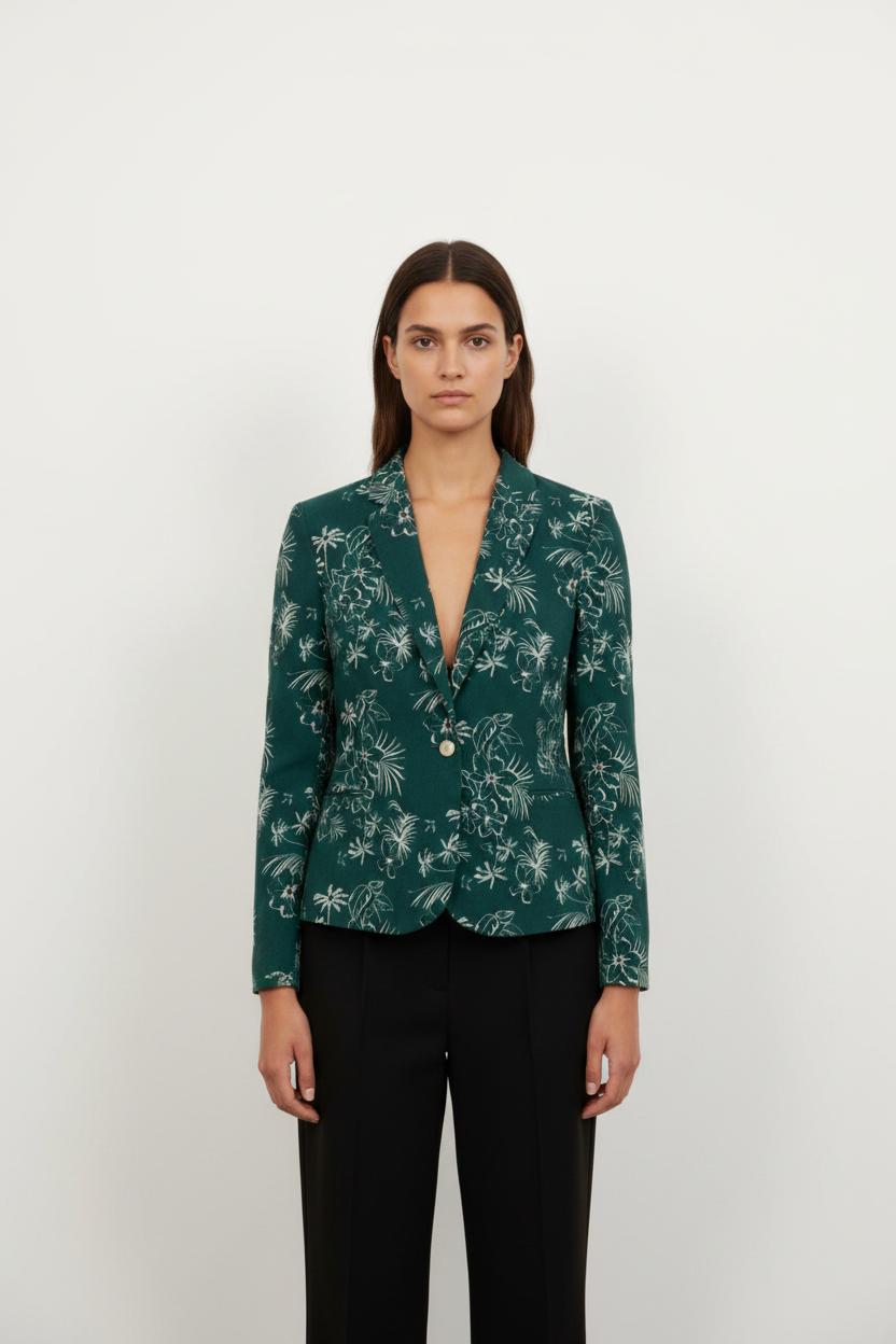 Blazer Vert et Blanc - Taille S/36