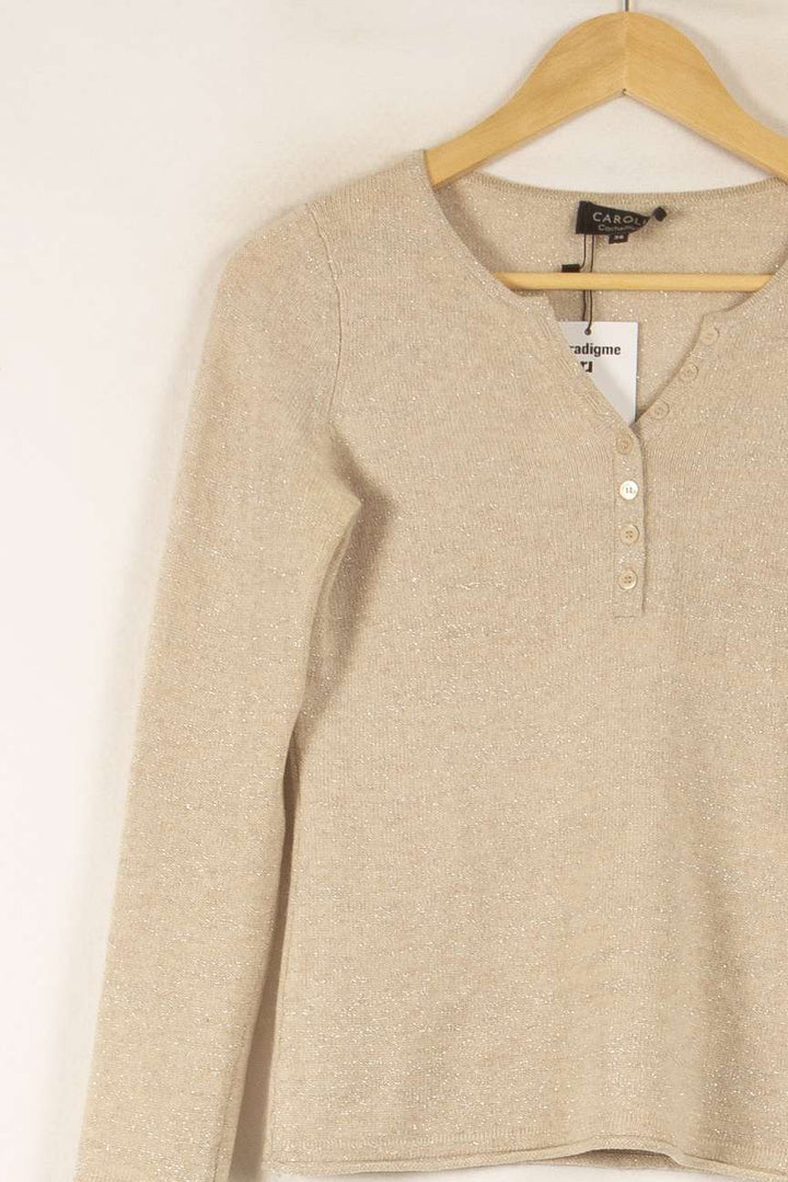 Pull Beige - Taille S/36 de la marque Laura Laval | PLYLP1 - Vendu par Paradigme - Image 3