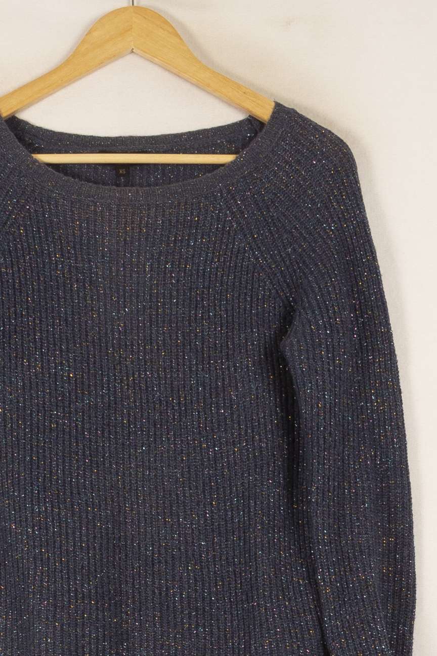 Pull Bleu - Taille XS/34 de la marque Caroll | PLYLP10 - Vendu par Paradigme - Image 3