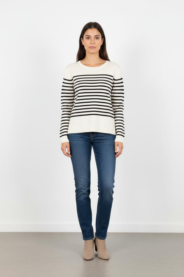 Marinière Blanc et Noir - Taille XS/34