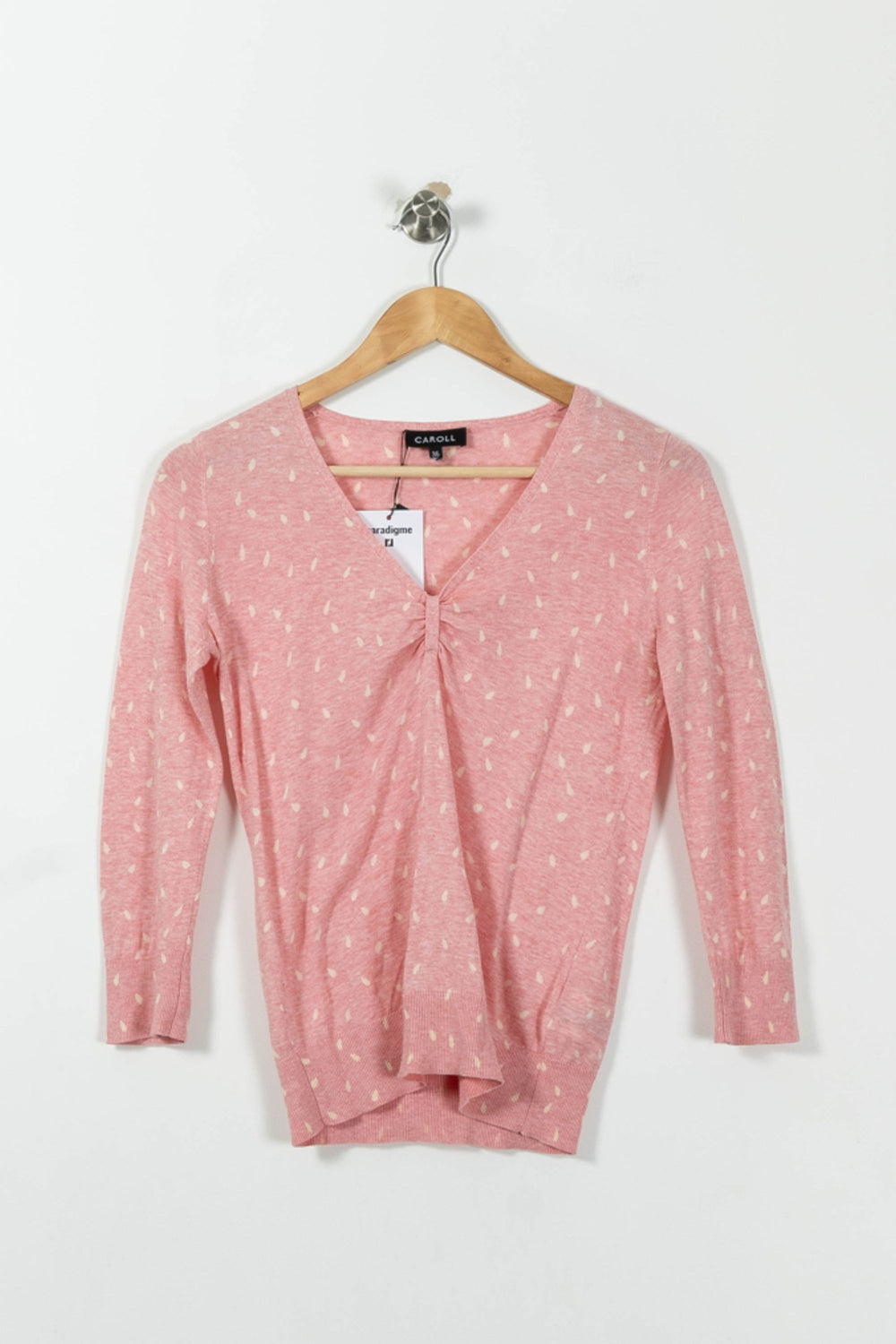 Pull Rose - Taille S/36 de la marque Caroll | PLYLP16 - Vendu par Paradigme - Image 2