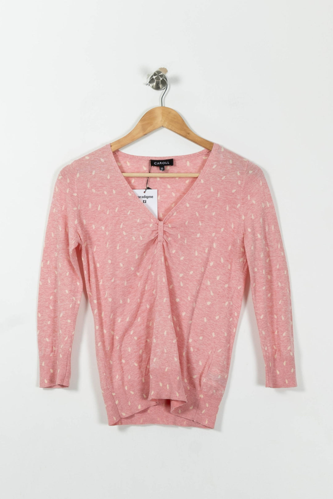Pull Rose - Taille S/36 de la marque Caroll | PLYLP16 - Vendu par Paradigme - Image 2