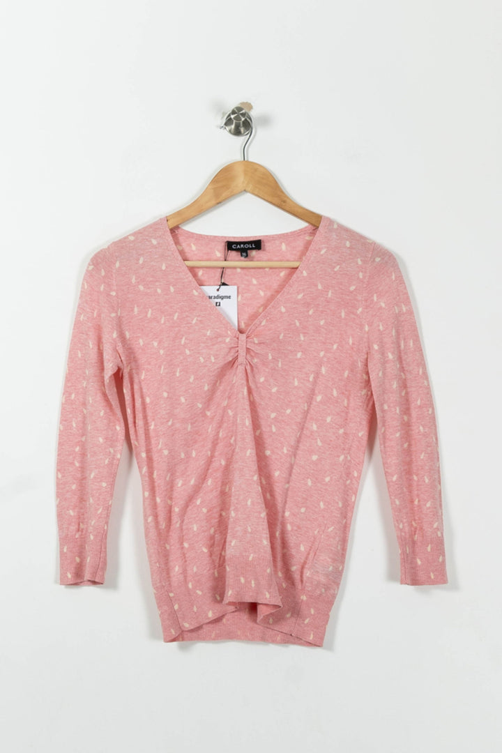 Pull Rose - Taille S/36 de la marque Caroll | PLYLP16 - Vendu par Paradigme - Image 2