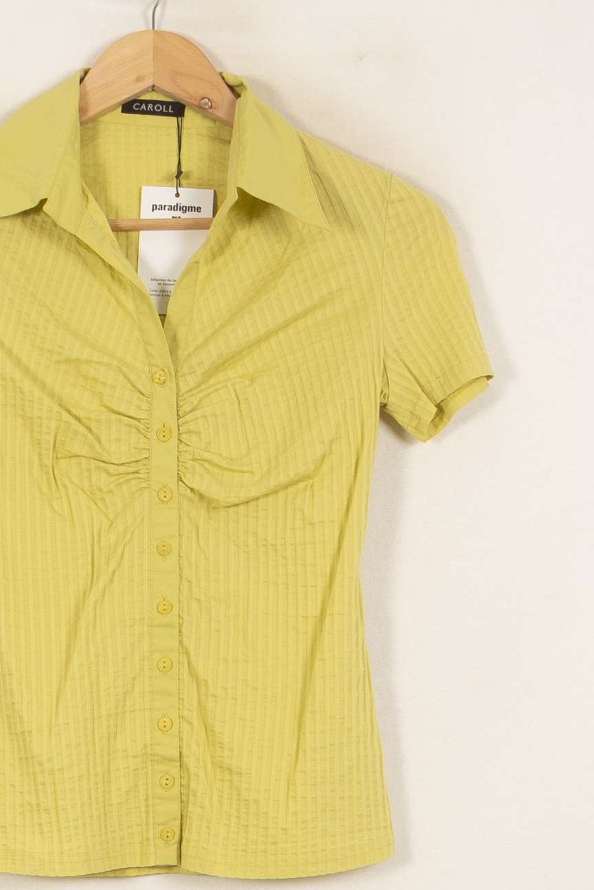 Chemisier Jaune - Taille XS/34 de la marque Caroll | PLYLP17 - Vendu par Paradigme - Image 3