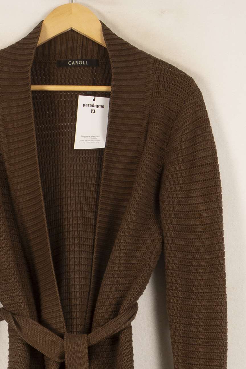 Cardigan Marron - Taille S/36 de la marque Caroll | PLYLP3 - Vendu par Paradigme - Image 3